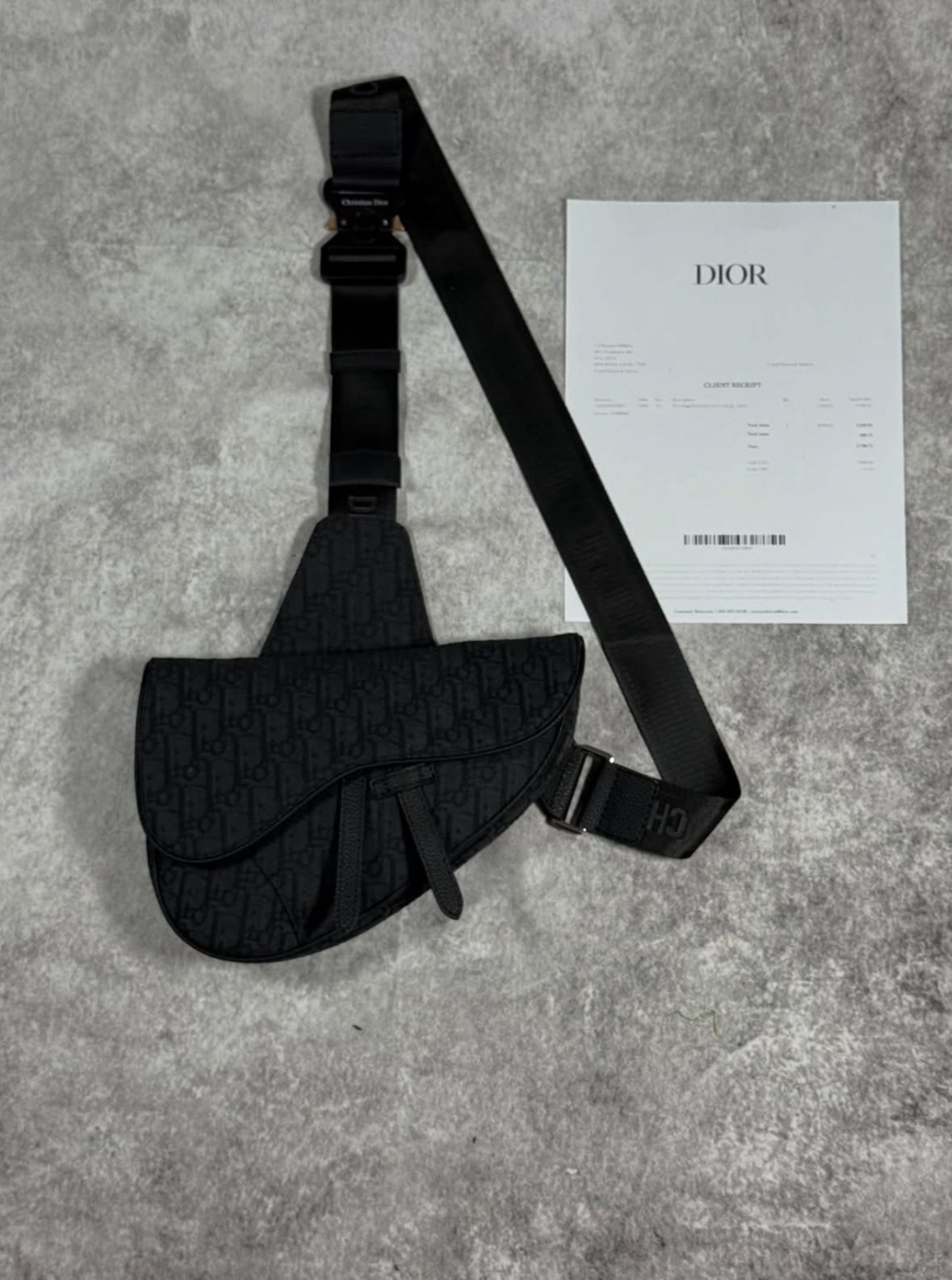 Christian Dior Men’s Saddle Bag Black