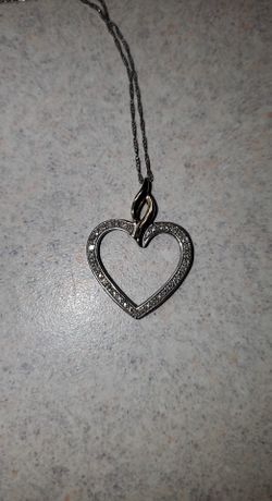 Silver/14K Gold Heart Pendant