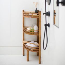 New Solid Wood Free Standing Bathroom Shelves