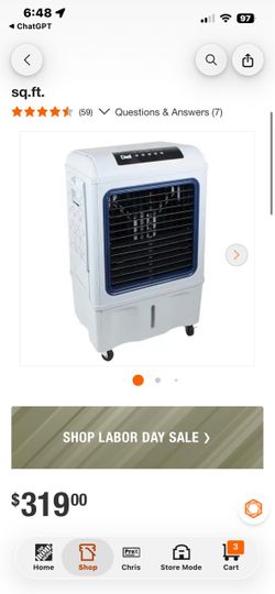 Dial evaporative Cooler