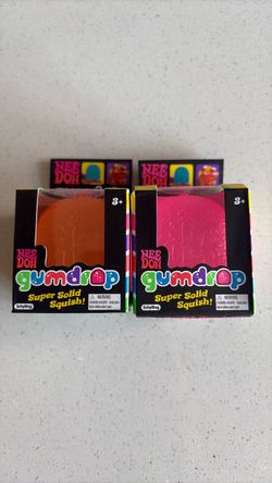 Nee Doh Gumdrop Super Solid Squish Needoh Gum Drop Purple & Pink