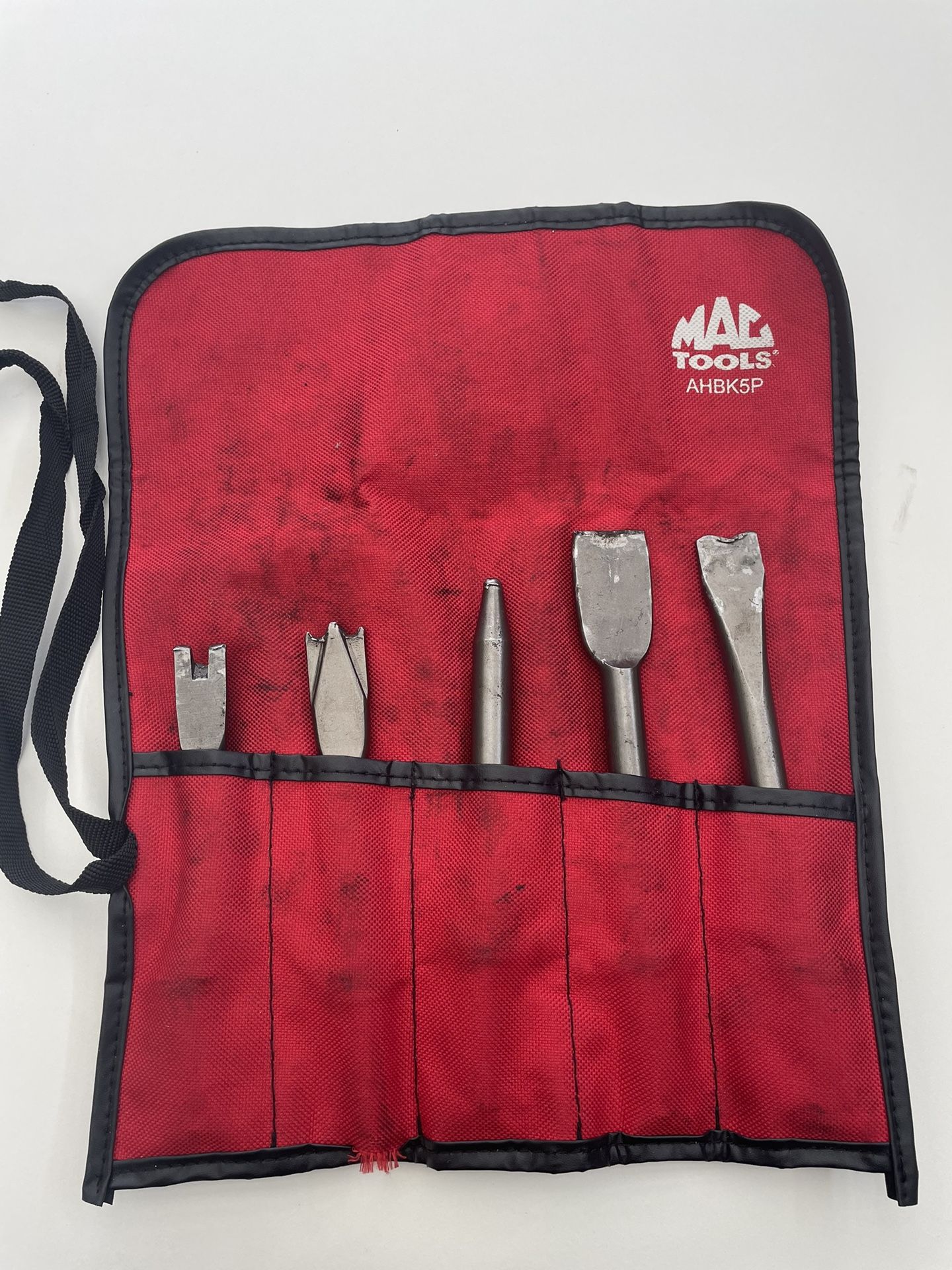 Mac Tools Air Hammer 5pc Chisel Set Complete AHBK5P