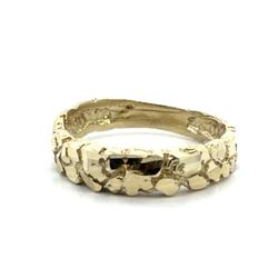 Woman’s Ladies 10k Yellow Gold Nugget Band Ring Size 4 GP3126709
