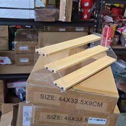 NBEADS 3-Step Acrylic and Wood Display Stand