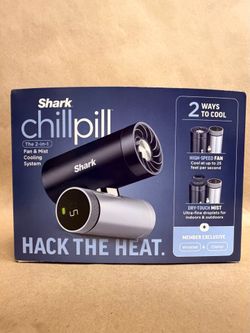 Shark ChillPill Rechargeable Portable Handheld Fan with Dry Mist Cooling Brand New In Box
