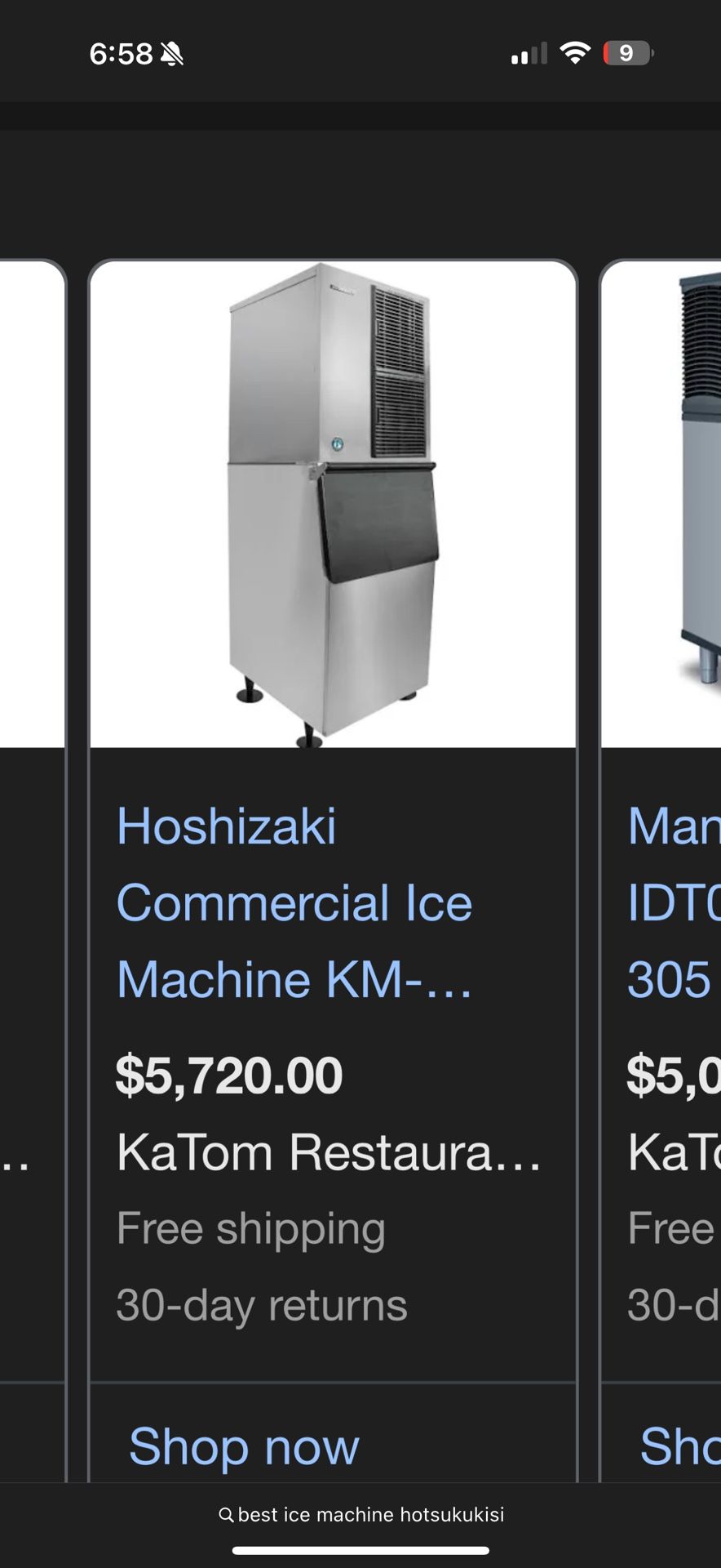 Hoshizaki 500lbs Commercial Ice Machine