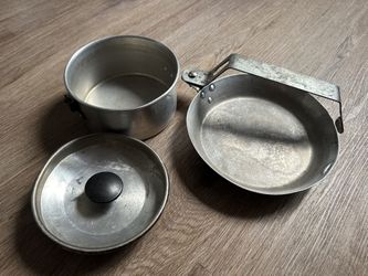 Small Camping Pot And Frying Pan Aluminum