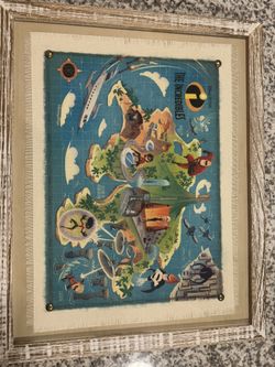 Disney Incredibles Map Wall Art