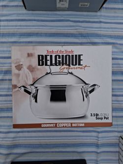 Macy's tools of the trade belgique gourmet 3.5 quart qt soup pot gourmet copper bottom