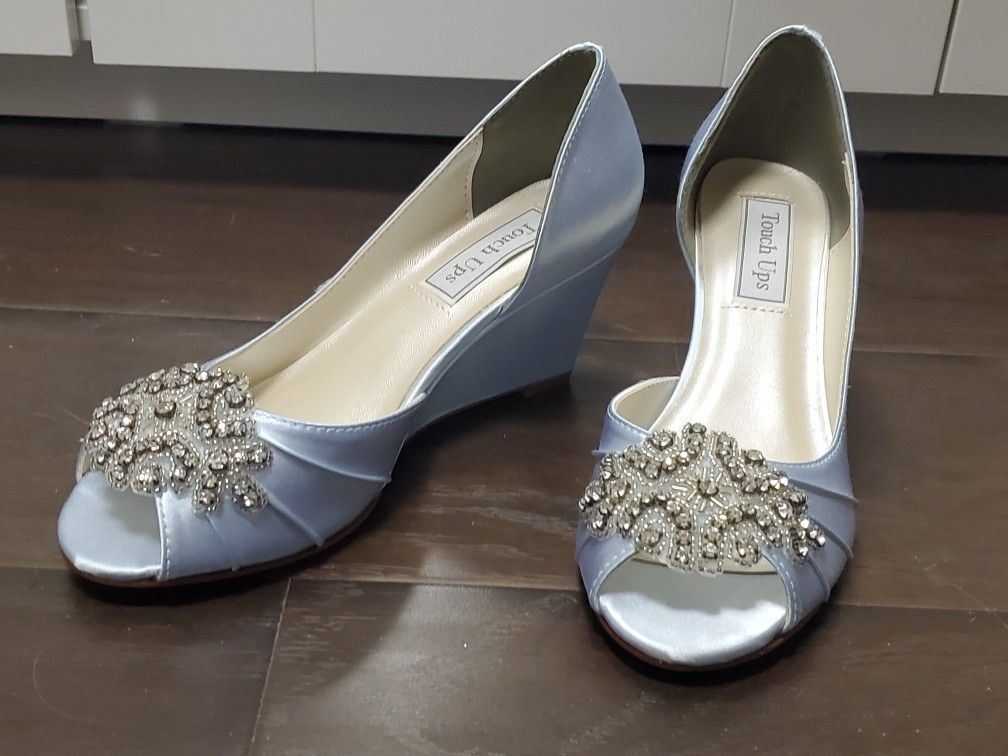 Cinderella Blue Wedding Wedge