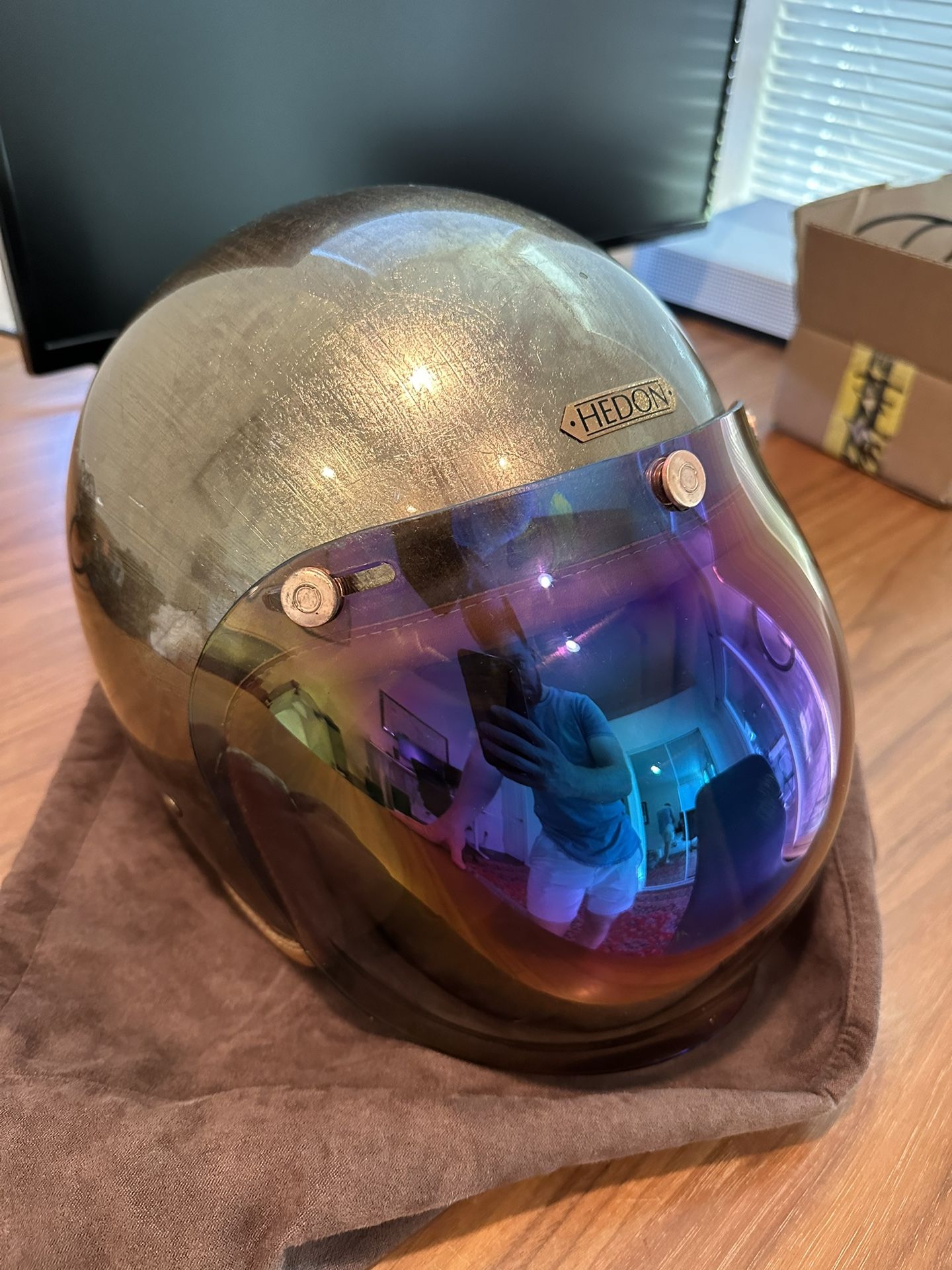 Hedon Gladiator Motorcycle Helmet (open face) Size Small