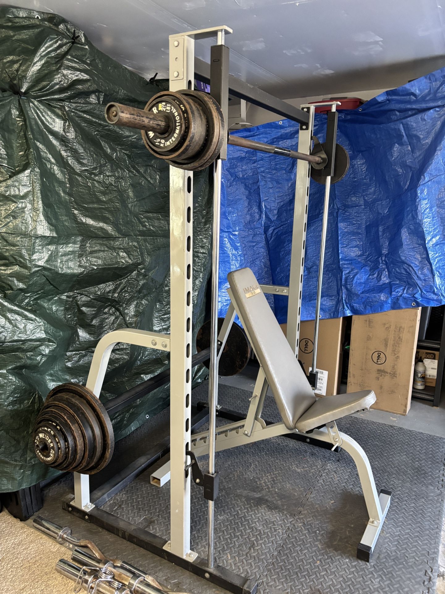 Complete Home Gym – Smith Machine, Bench, 400+ lbs Weights, Bars + More