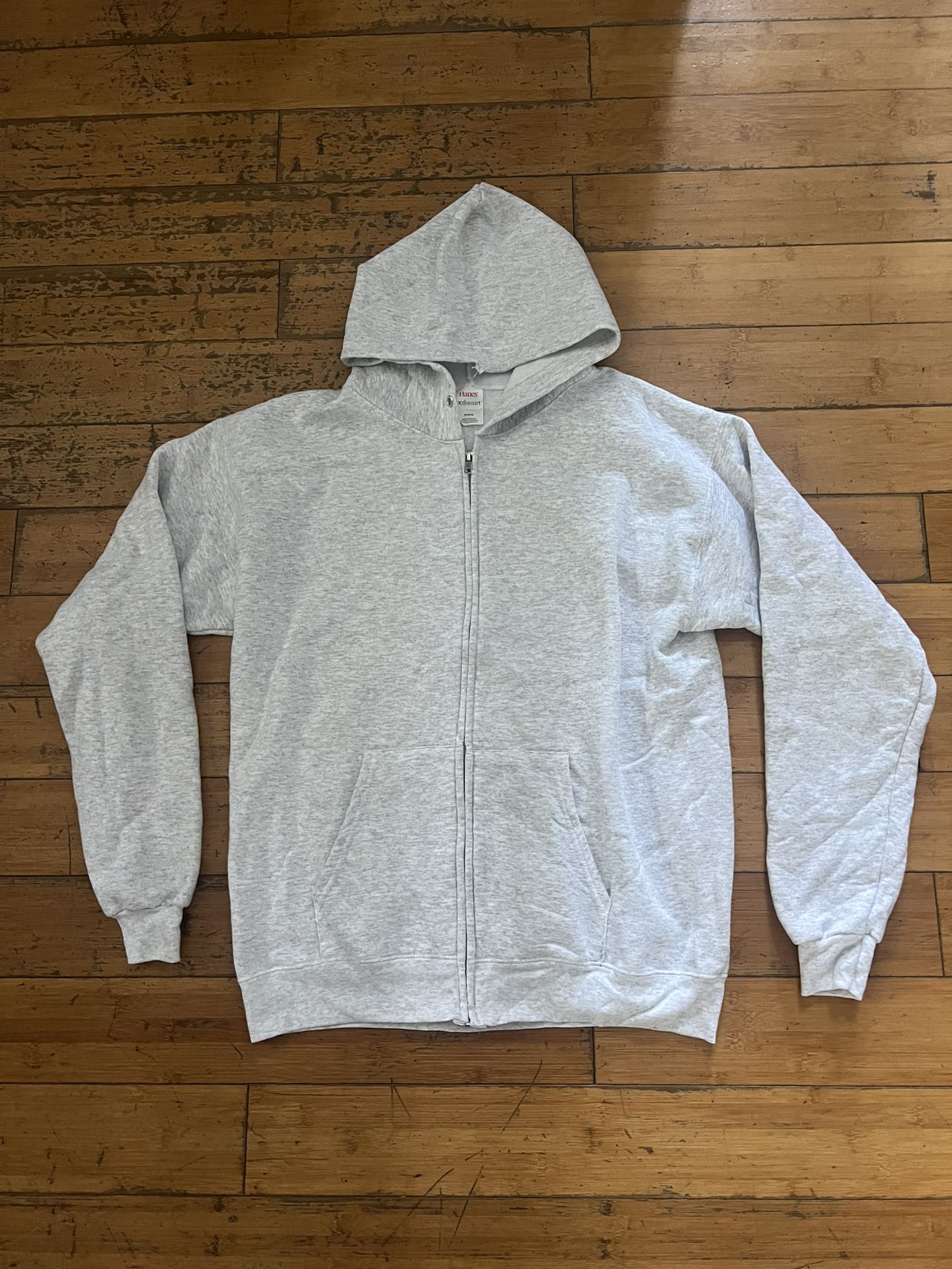 ash grey plain zipup hoodie