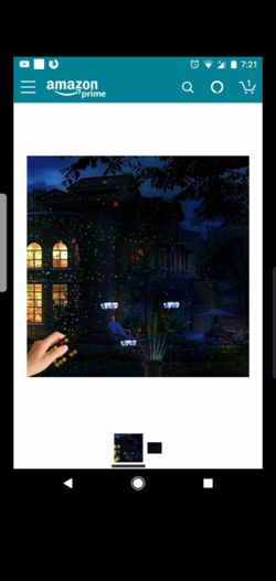 Laser Christmas Light with RF Remote Control,Red and Green Star Laser Show with Blue Background for Christmas, Holiday, Parties Decoration