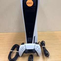 PLAYSTATION 5 DISC VERSION 1TB W/CONTROLLER & POWER/HDMI CABLE 