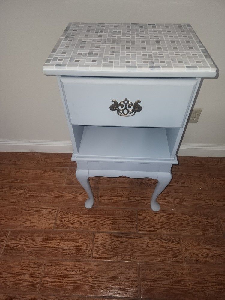White Carrara Marble Top Table