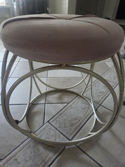 Pink & Gold Stool.
