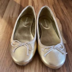 Girls Gold Flats Shoes From Crewcuts
