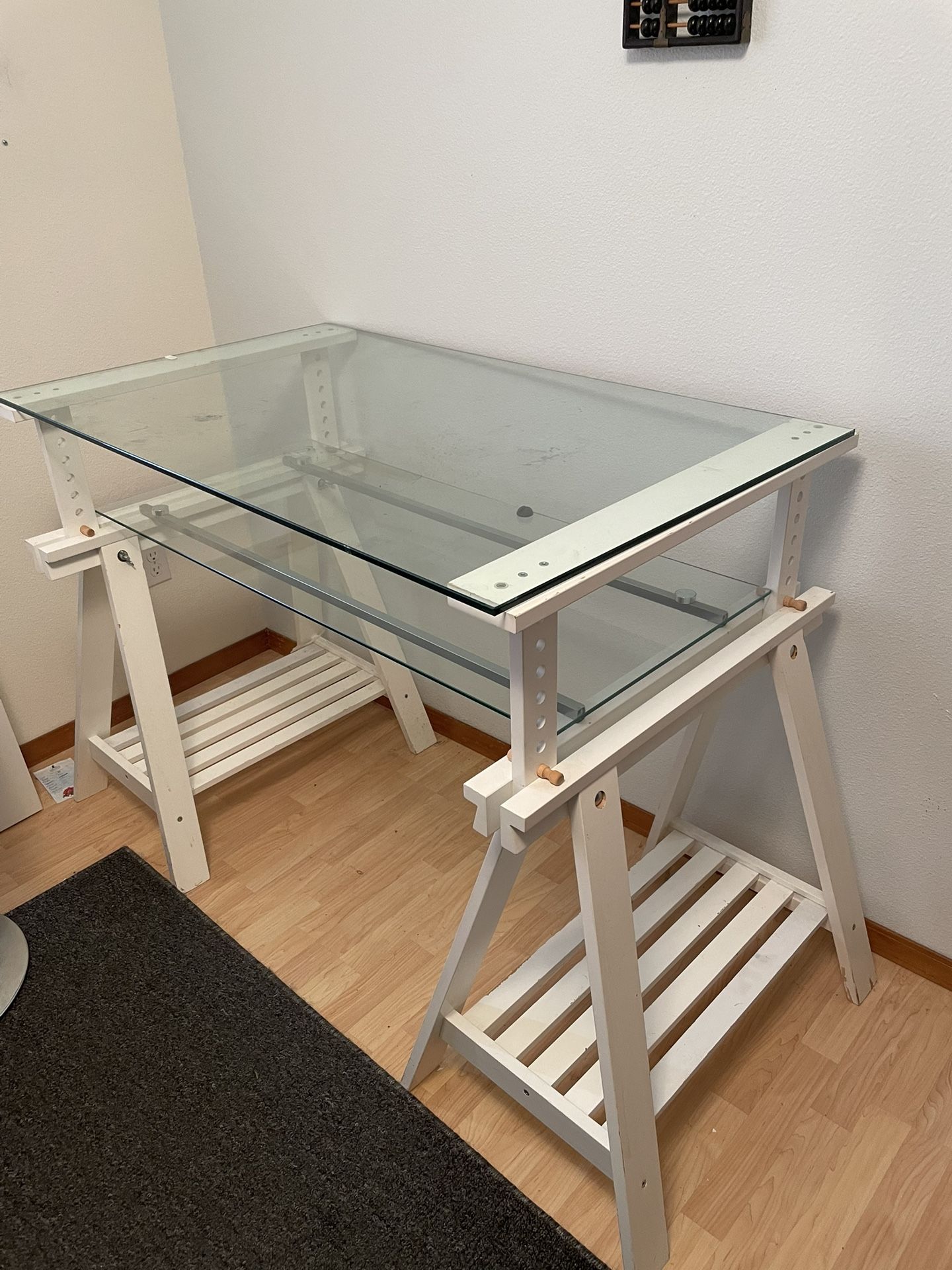 Glass Desk With Chair
