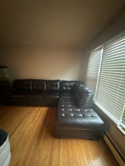Brown sectional