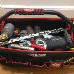 Husky Tool Bag The Toughest Name In Tools With Tons Of Random Tools And More Tools Still In Package. Message me anytime if you want more pictures or v Thumbnail