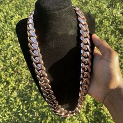 Miami Cuban Link Rose Gold Plated Chain 20mm - 20inch 24inch | 18k & 14k