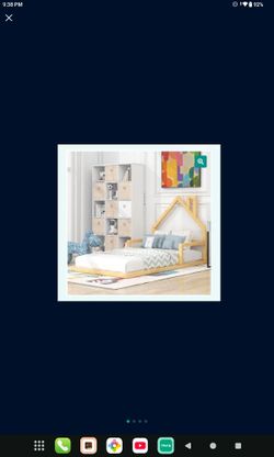 Wood Twin Size Floor Bed In  Box(Mattress Not Included)