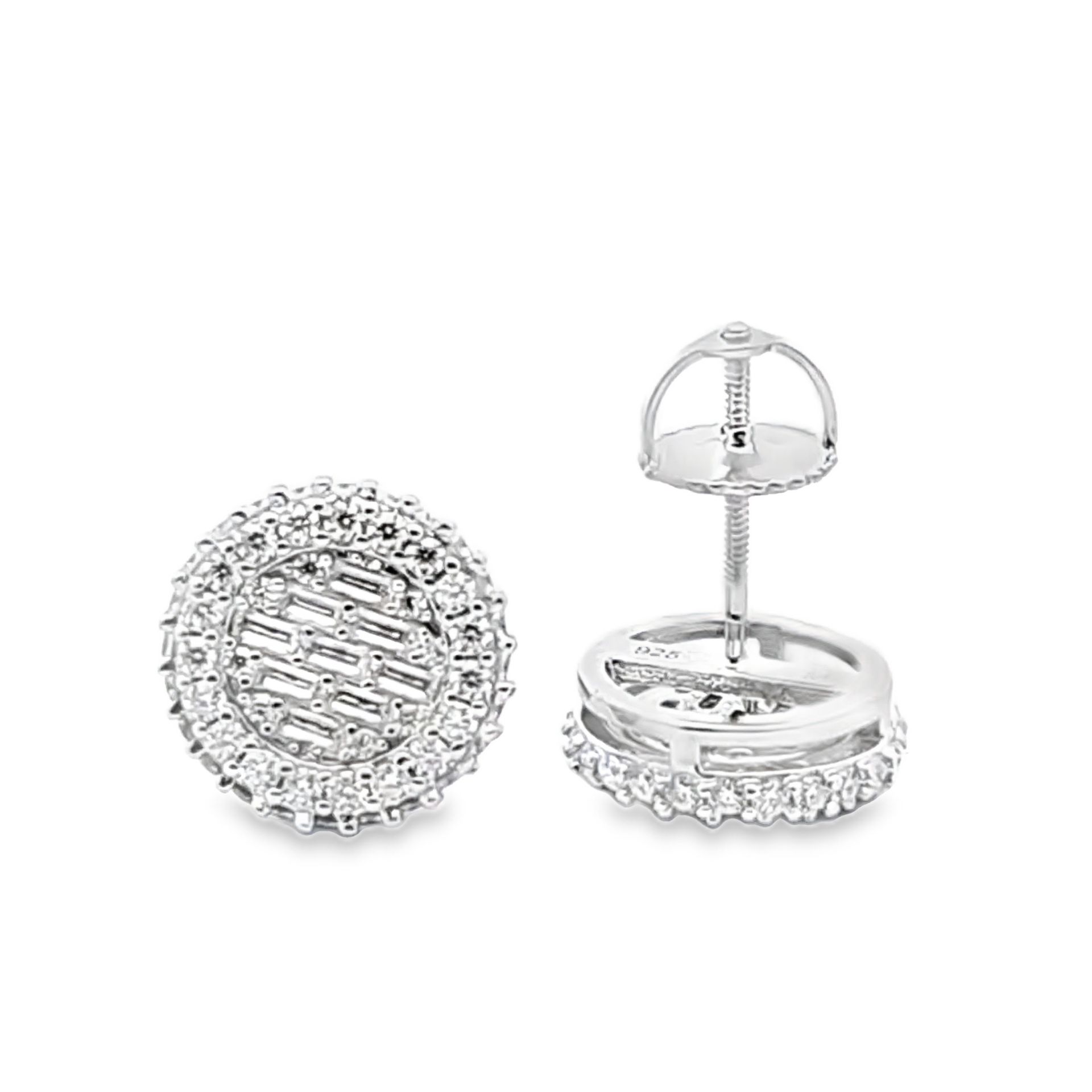 Sterling Silver VVS Moissanite 1.034 CTW Fancy Earring