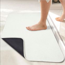 Bath Mat,Ultra Thin Bathroom Rugs,Rubber Bath Mats for Bathroom,No Slip Bath Rugs,Quick Dry,Machine Washable,Low Pile,Absorbent,Shower Outside,Sink,Ho