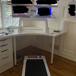 Sit Stand Desk Corner Desk And Walking Treadmill