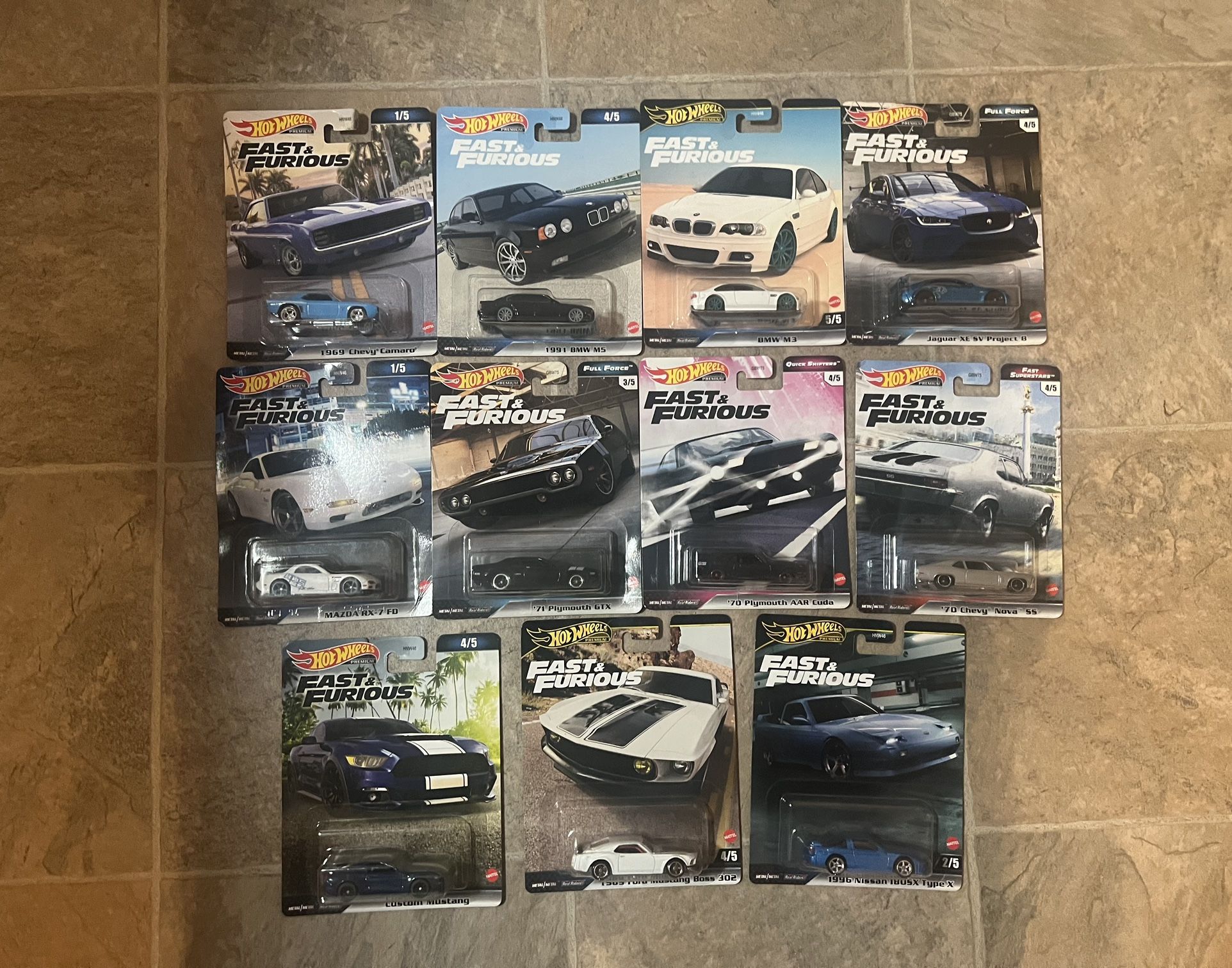 Hot Wheels Fast And Furious Premiums 