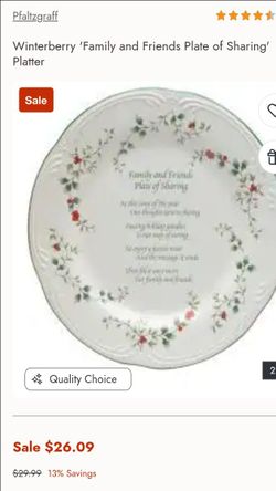 NEW IN BOX -Winterberry 'Family and Friends Plate of Sharing' Platter....