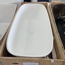 Solid surface bathtub 67” acrylic resin 