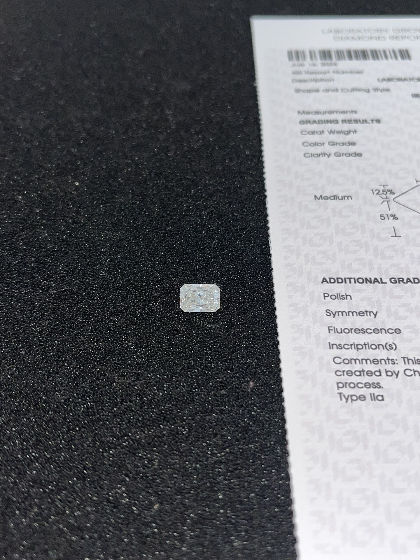 IGI Certified Lab Grown Diamond 1.24 Carat