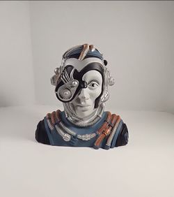 Vintage Star Trek Borg Bust Coin Bank Thinkway 1993 TNG
