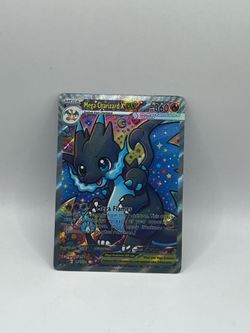 Non TCG Pokemon Mega Charizard X Ex Fan Art Card