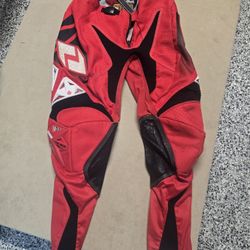 Older Used Red Dirt Bike Pants- Ono
