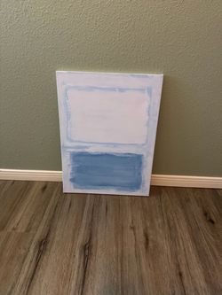 Abstract Vintage Double Square 24” X 18” X 3/4” Local Canvas Art Mary Lampros 1978
