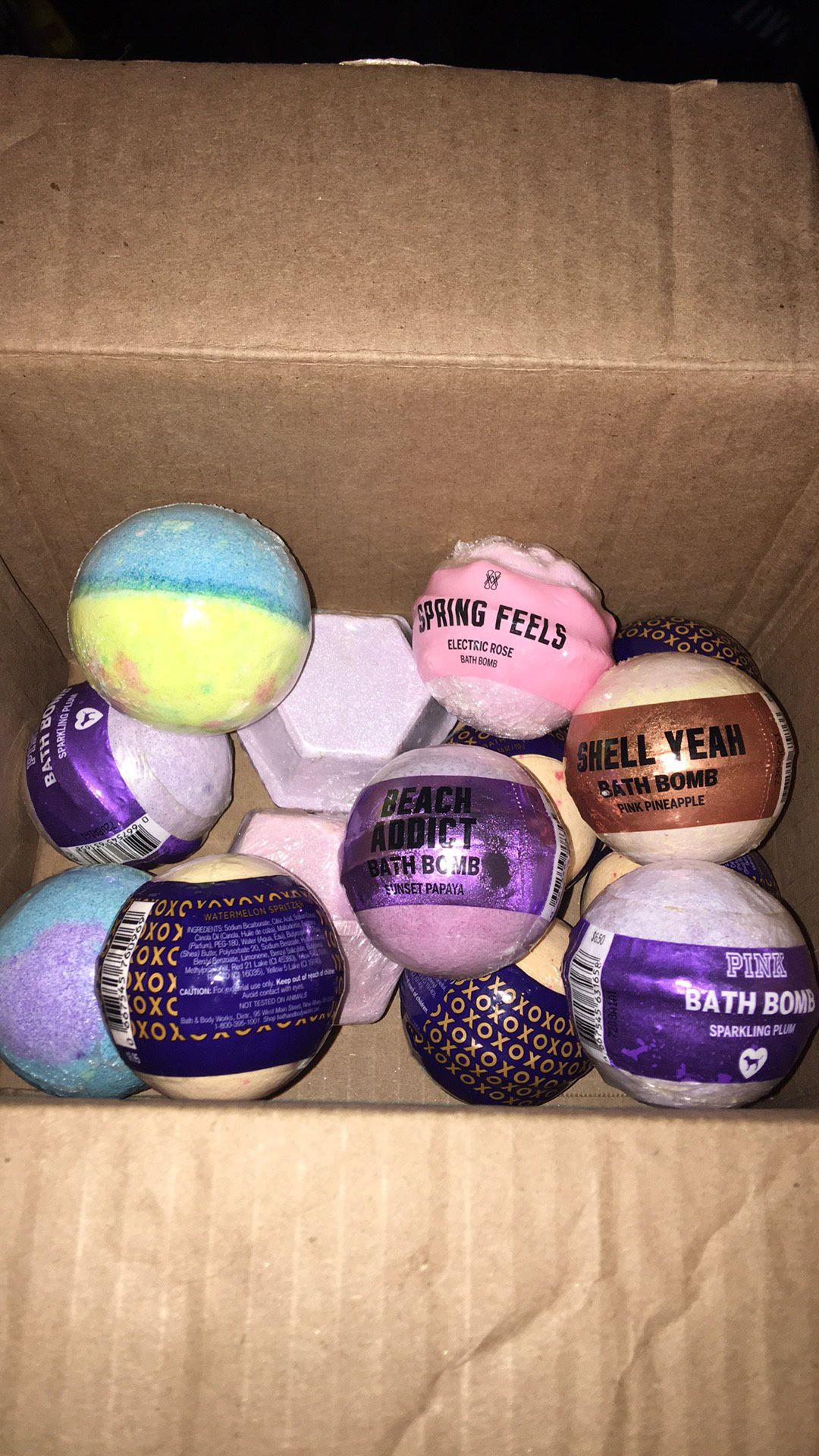 V.S and Bath and Body works bath bombs