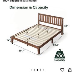 Queen Wood Bed Frame 