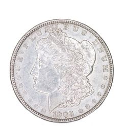 1903 AU53 Cleaned US Silver Morgan Dollar VAM5