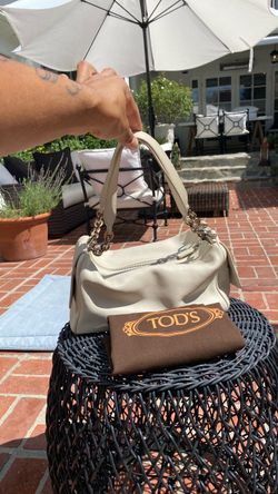 TODS White leather chain bag handbag