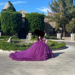 Purple Long Quince Dress