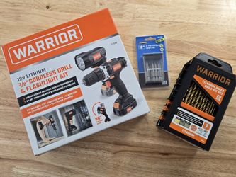 Drill & Flashlght w/ Bits