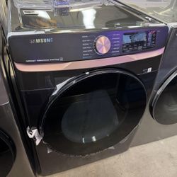 Samsung Front Load Electric Dryer - Black & Rose gold