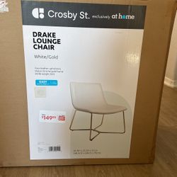 White And Gold accent Chair 
