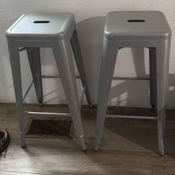 Silver Bar Stools 
