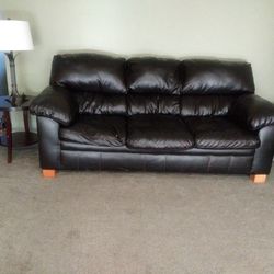  Dark Brown Leather Couch, Smoke Free Home, and No Pet's.