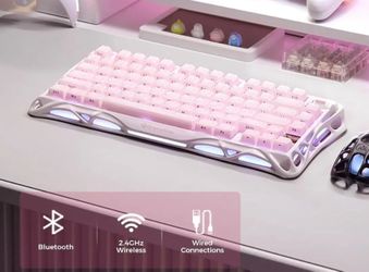 GravaStar Mercury K1 Wireless Mechanical Keyboard – 75% Layout –  Pink Edition NOB