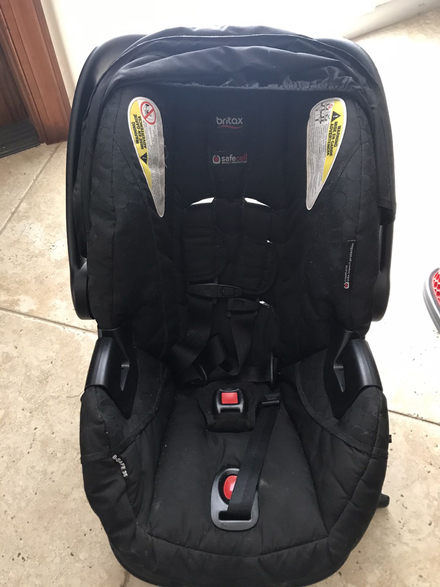 Britax car seats with bases, matching stroller and one car seat travel bag